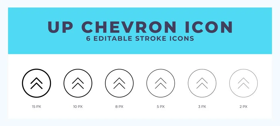 Up chevron vector icon for web and app. Editable stroke vector illustration Stock Illustration
