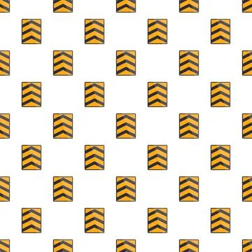 Chevron warning signs creating seamless pattern background Stockillustratie