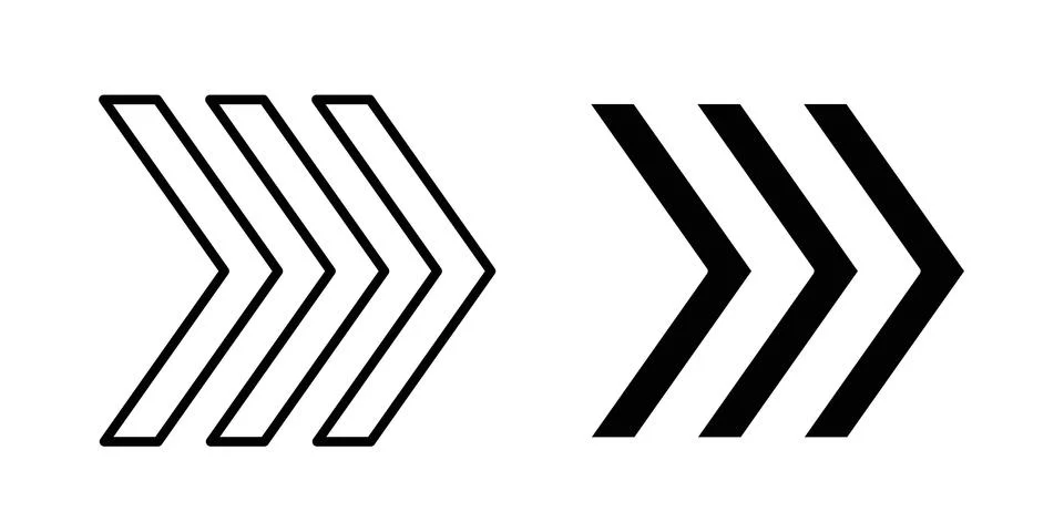 Chevrons icon design. Simple Vector illustrations.. Stock Illustration