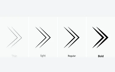 Chevrons up icon. Thin, Light Regular And Bold style design isolated on whi.. Stock Illustration