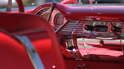 Chevy BelAir Interior Stock Footage 25240069