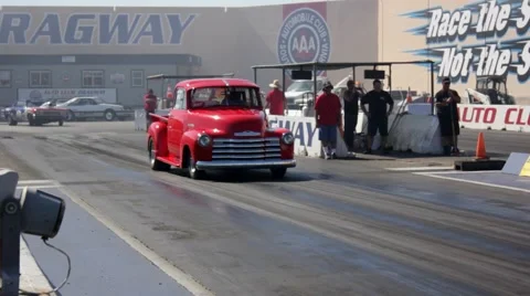Chevy Drag Truch Launch Video stock 55450988