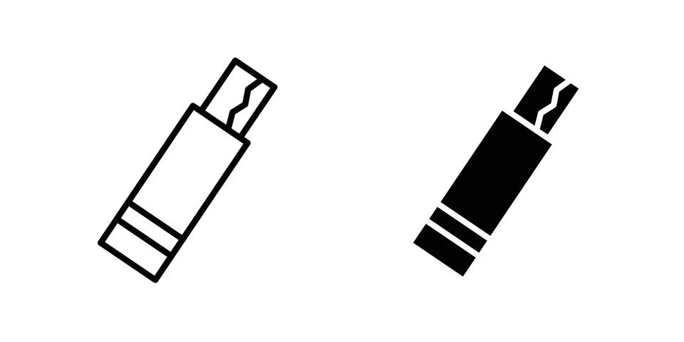 Chew gum icon vector template set in black Stock Illustration