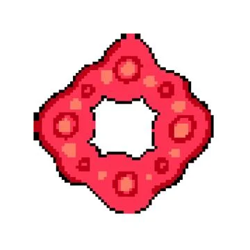 Chew teething ring pixel art vector illustration Stock Illustration