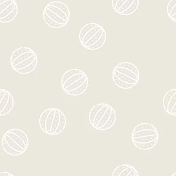 Chewing ball for dog line vector seamless pattern イラスト素材