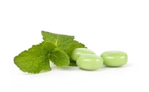 Chewing gum and mint Stock Photos