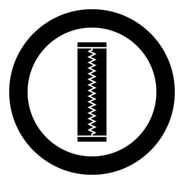 Chewing gum bubble Chew sheet icon in circle round black color vector illus.. 스톡 일러스트