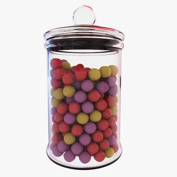 Candy in Jars 3D Model Collection
