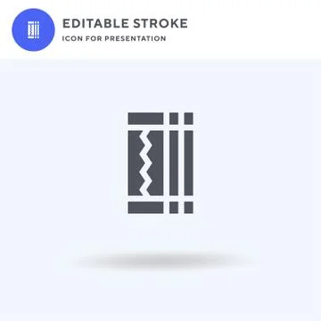 Chewing Gum icon vector, filled flat sign, solid pictogram isolated on white Stock Illustration