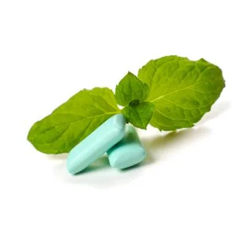 Chewing gum with mint Stock Photos