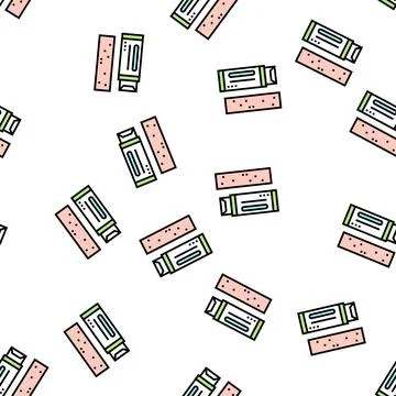 Chewing gum package vector seamless pattern イラスト素材