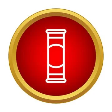 Chewing gum roll packaging icon in red circle Stock Illustration
