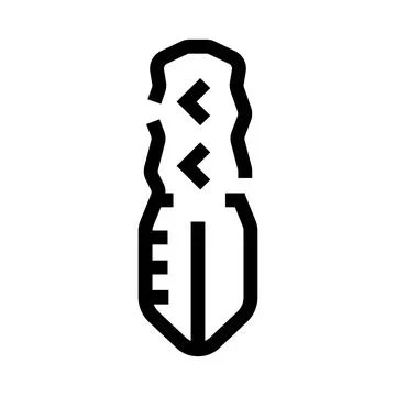 Chewing gum stick line icon pixel art Illustrazione stock