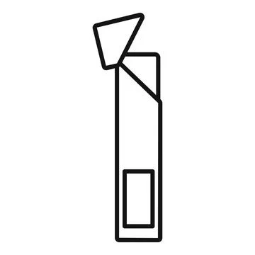 Chewing gum stick packaging with open wrapper line icon 스톡 일러스트