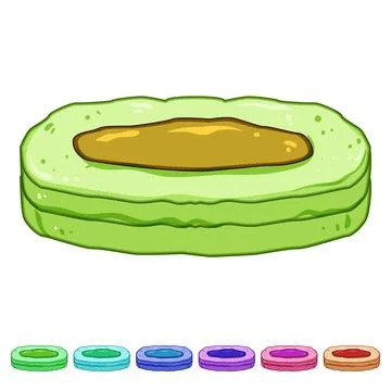Chewy biscuit cookie cartoon vector graphic Stock Illustration