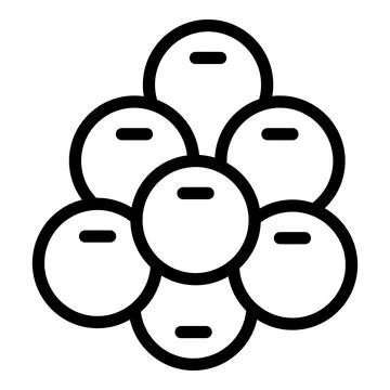 Chewy bubbles texture icon outline vector. Asian tapioca pearls Illustrazione stock