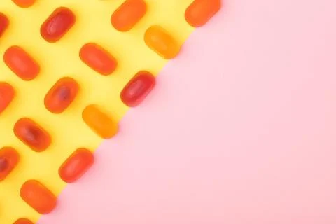 Chewy candy mock-up Stock Photos