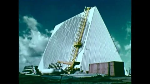 The Cheyenne Mountain Complex is shown as well as a Boeing E-4 Advanced Airborne Stock Footage 95283666