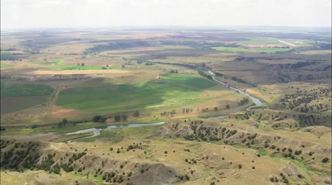 Cheyenne River Valley Stock Footage 65436733