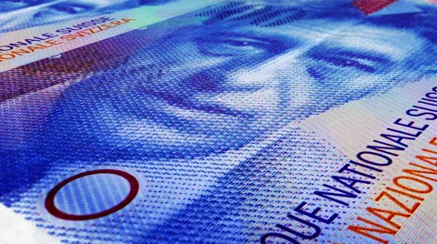 CHF Background (Loop), Camera moving through endless 100 swiss francs field 스톡 동영상 49665628