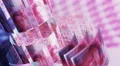 CHF Money Banknotes Rotating Background Loop with Copy Space. 4k or 4k+ Resolution