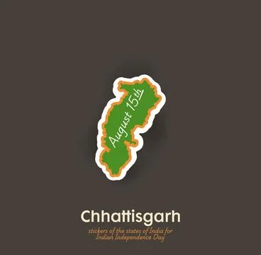 Chhattisgarh vector sticker Stock Illustration