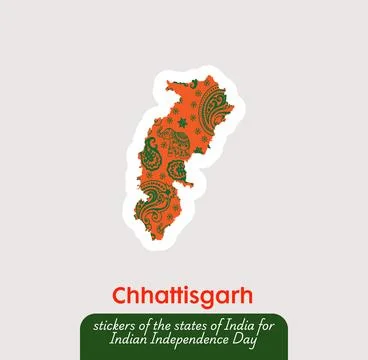 Chhattisgarh vector sticker Illustrazione stock
