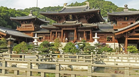 Chi lin nunnery 4k Stock Footage 39889787