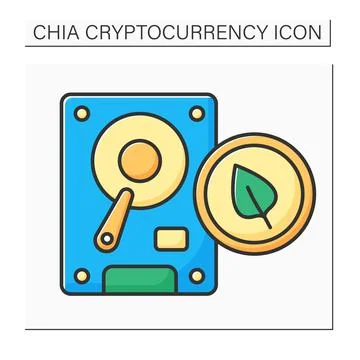 Chia plot color icon Illustrazione stock