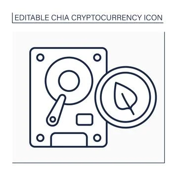 Chia plot line icon Ilustración de archivo