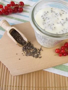 Chia pudding Stock Photos