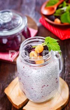 Chia pudding Stock Photos