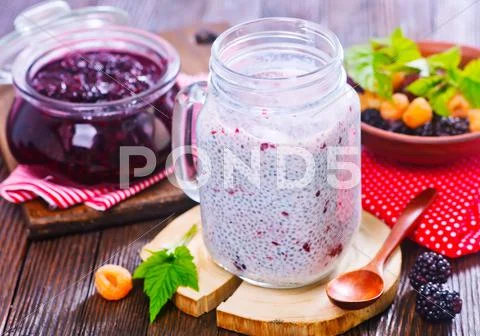 Chia pudding Stock Photos
