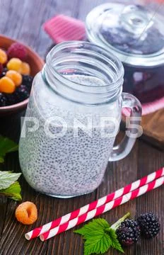 Chia pudding Stock Photos