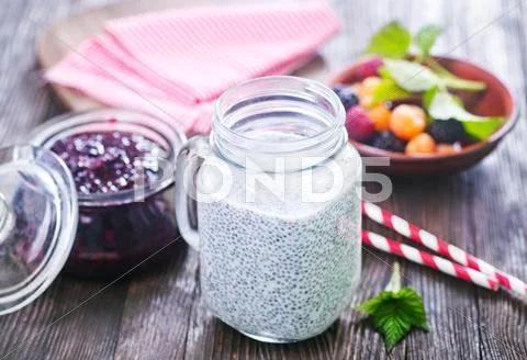 Chia pudding Stock Photos