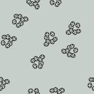 Chia seed line seamless pattern 스톡 일러스트