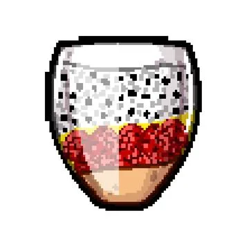 Chia seed pudding with fruit and delicious toppings Stock Illustration