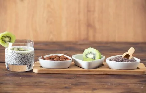 Chia seed pudding Stock Photos