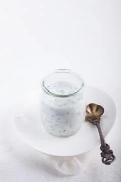 Chia Seed Pudding Stock Photos