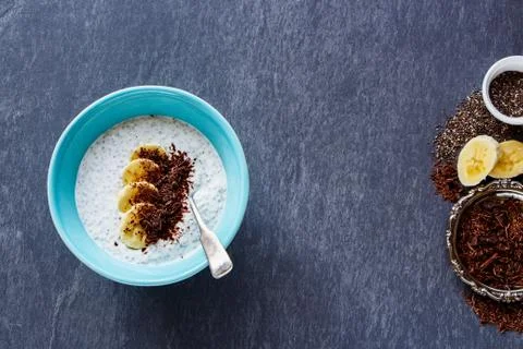 Chia seed pudding Stock Photos