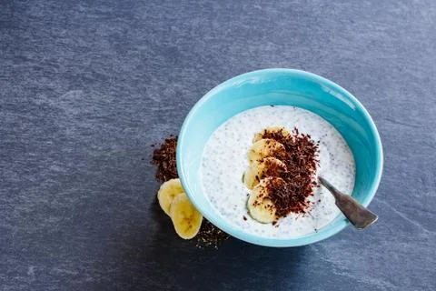 Chia seed pudding Stock Photos