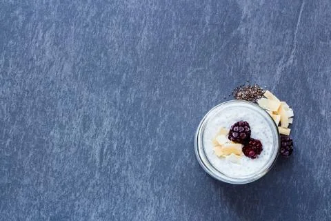 Chia seed pudding Stock Photos