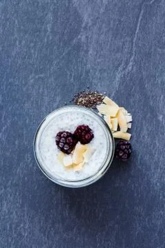 Chia seed pudding Foto stock