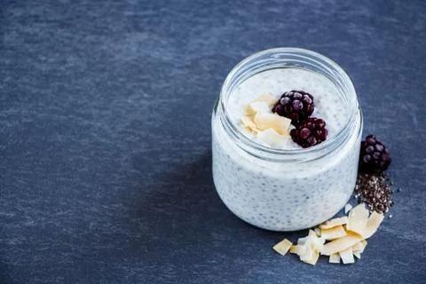 Chia seed pudding Stock Photos