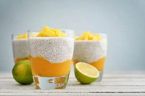 Chia seed pudding Stock Photos