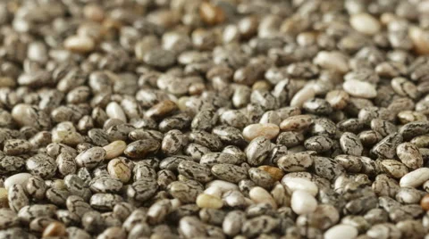 Chia seeds close up Stock Footage 62488197