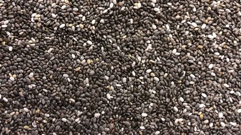 Chia seeds Falling (Closeup 4K) Stock-Footage 81816191