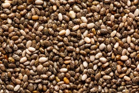 Chia seeds full frame image background Stock Photos