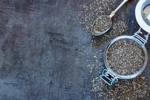Chia seeds Stock Photos