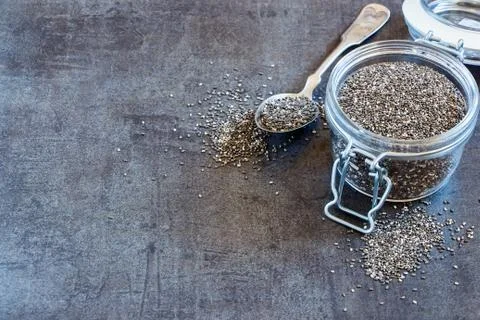 Chia seeds Stock Photos